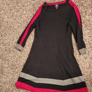 Stylish Black and Pink Sweater Dress